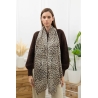 Foulard imprimé léopard beige