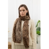 Foulard imprimé léopard camel
