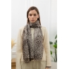 Foulard imprimé léopard taupe