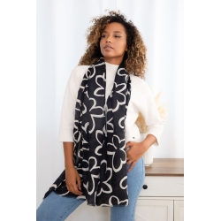 Foulard imprimé contours...