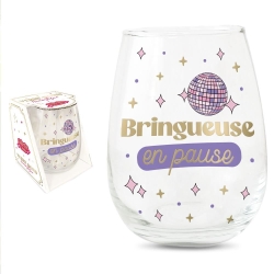 Verre rond bringueuse