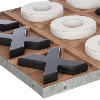 Jeu de morpion Issac 35 x 35 cm bois