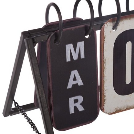 Calendrier vintage 27cm métal