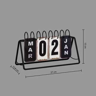 Calendrier vintage 27cm métal
