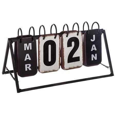 Calendrier vintage 27cm métal