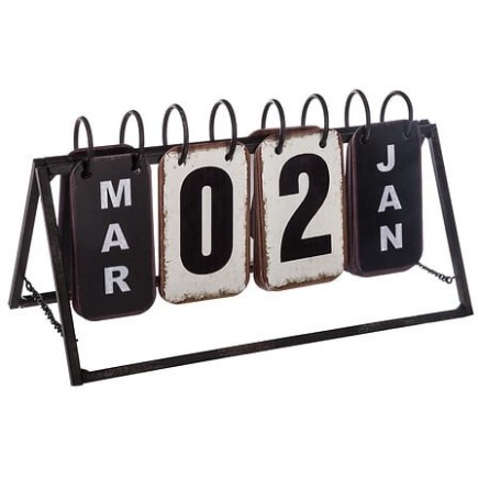 Calendrier vintage 27cm métal