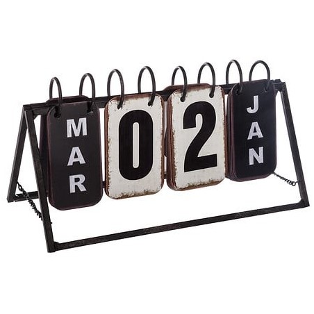 Calendrier vintage 27cm métal