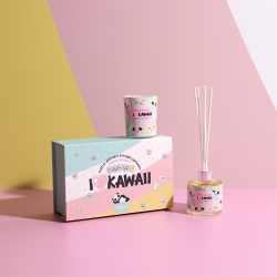 BOUGIE PARFUMEE ET DIFFUSEUR COFFRET KAWAI