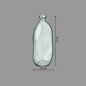 Vase bouteille 35cm verre recyclé