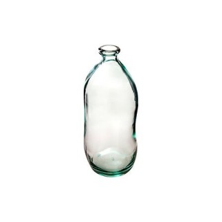 Vase bouteille Uly haut 35 cm verre recyclé transparent