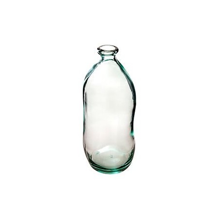 Vase bouteille Uly haut 35 cm verre recyclé transparent