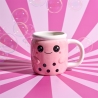 MUG PERSONNAGE RELIEF KAWAII MACARON
