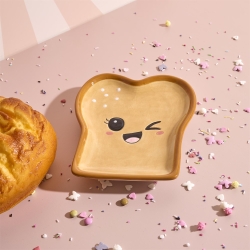 ASSIETTE RELIEF KAWAII 17,4X14,8CM TARTINE