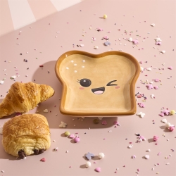 ASSIETTE RELIEF KAWAII 17,4X14,8CM TARTINE