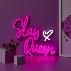 LAMPE LED EFFET NEON SLAY QUEEN USB GIRL POWER