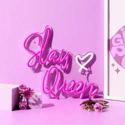 LAMPE LED EFFET NEON SLAY QUEEN USB GIRL POWER