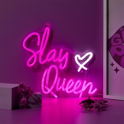 LAMPE LED EFFET NEON SLAY QUEEN USB GIRL POWER