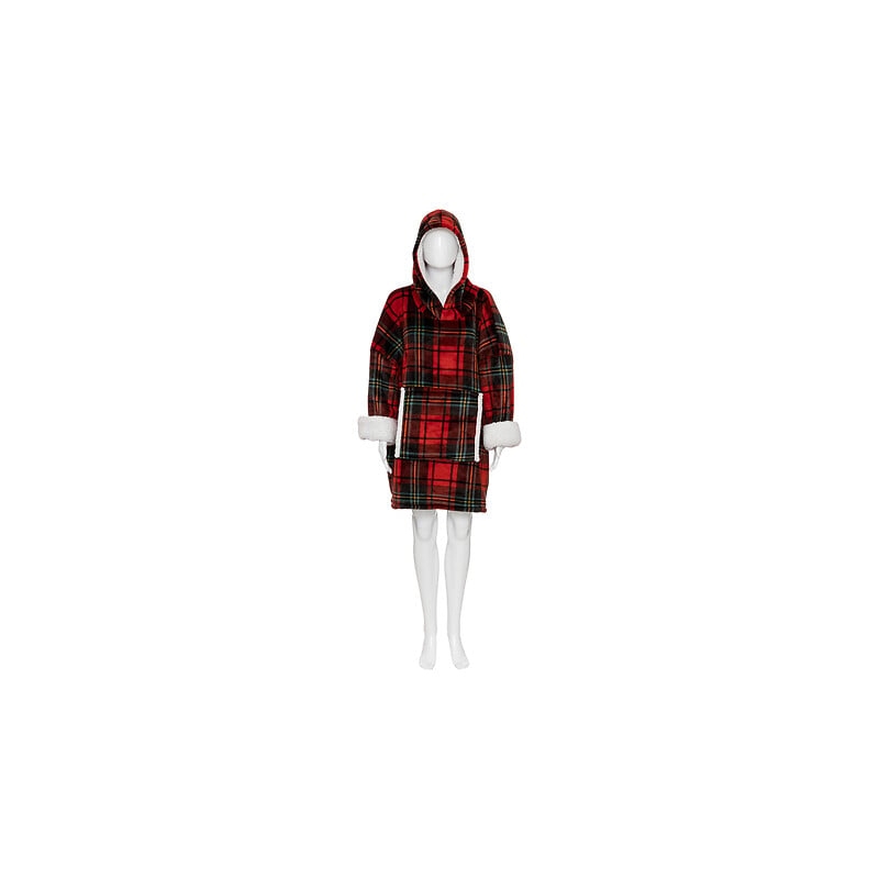 Plaid sweat imprimé tartan rouge