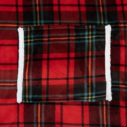 Plaid sweat imprimé tartan rouge