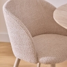 Chaise Céleste bouclette beige pieds métal beige