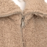 Plaid avec manches Sherpa zippé beige lin