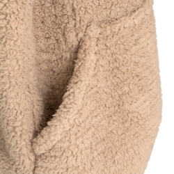 Plaid avec manches Sherpa zippé beige lin
