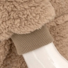 Plaid avec manches Sherpa zippé beige lin