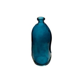 Vase bouteille Uly haut 35 cm verre recyclé transparent