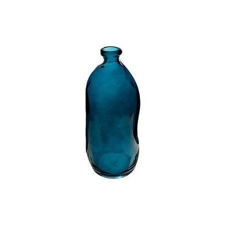 Vase bouteille Uly haut 35 cm verre recyclé transparent