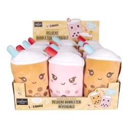 PELUCHE BUBBLE TEA HUMEUR REVERSIBLE KAWAII