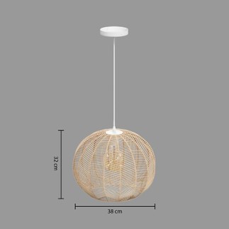 Suspension Kita 38cm rotin naturel