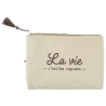 POCHETTE GAZE DE COTON 28X20CM LA VIE C'EST LES COPINES