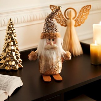 Père Noël à skis déco 30 cm