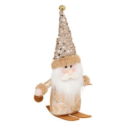 Père Noël à skis déco 30 cm
