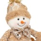 Bonhomme de neige à skis déco 30 cm