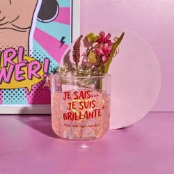 BOUGIE PARFUMEE LUMINEUSE NEON JE SAIS JE SUIS BRILLANTE GIRL POWER