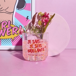 BOUGIE PARFUMEE LUMINEUSE NEON JE SAIS JE SUIS BRILLANTE GIRL POWER