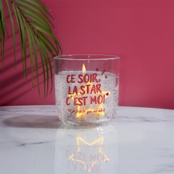 BOUGIE PARFUMEE LUMINEUSE NEON CE SOIR C'EST MOI LA STAR GIRL POWER