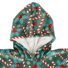 Plaid sweat adulte décor houx vert