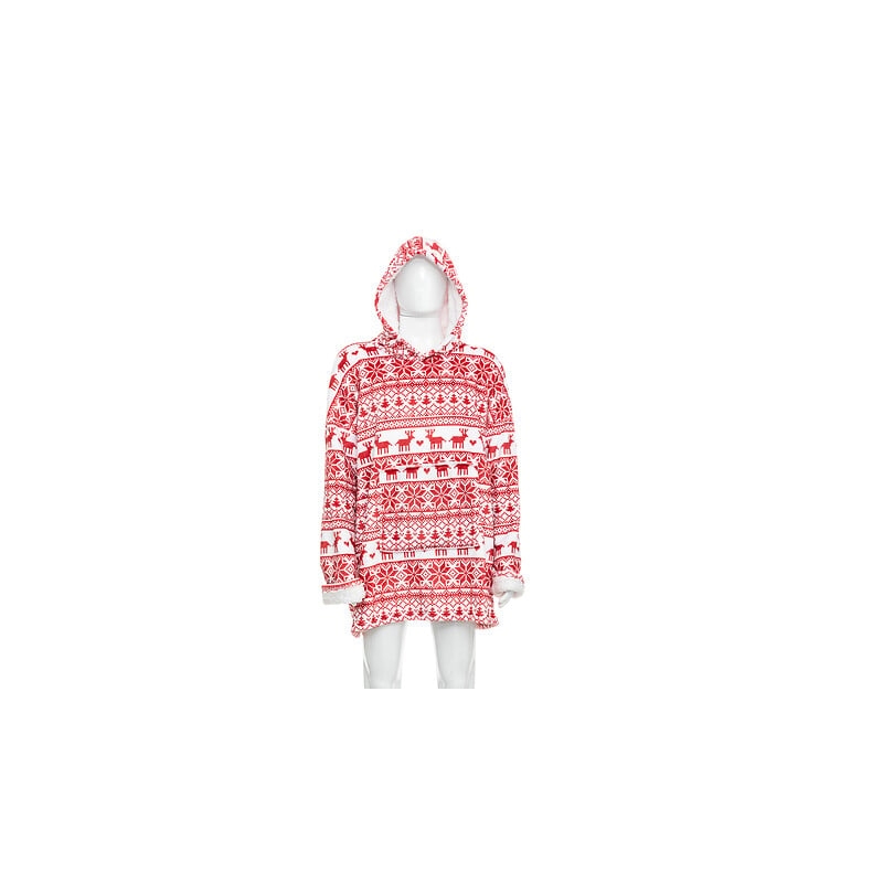 Plaid sweat adulte décor Noël scandinave