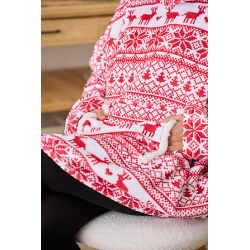 Plaid sweat adulte décor Noël scandinave