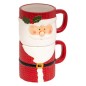 Set de 2 mugs empilables Père Noël