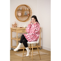 Plaid sweat adulte décor Noël scandinave