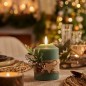 Bougie LED déco branche vert