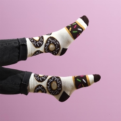 CHAUSSETTE DELISOCKS DESSERT DONUTS MARRON