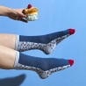 CHAUSSETTE DELISOCKS DESSERT CUPCAKE BLEU