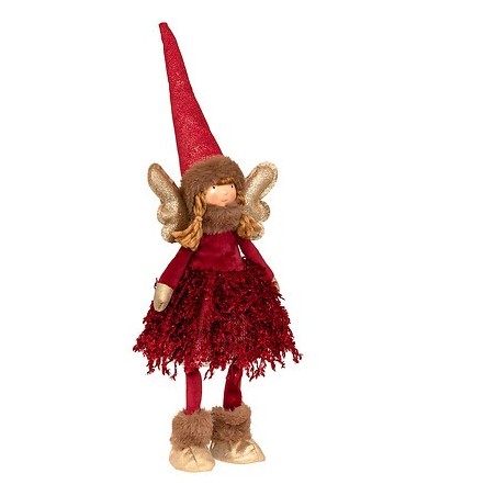 Fée LED debout 48cm rouge