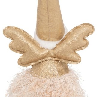 Fée LED assise 48cm doré