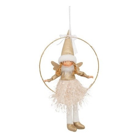 Suspension fée LED 32cm doré