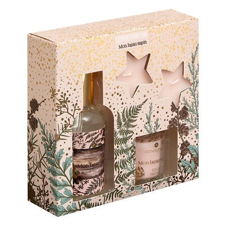Coffret spray d'ambiance et bougie sapin